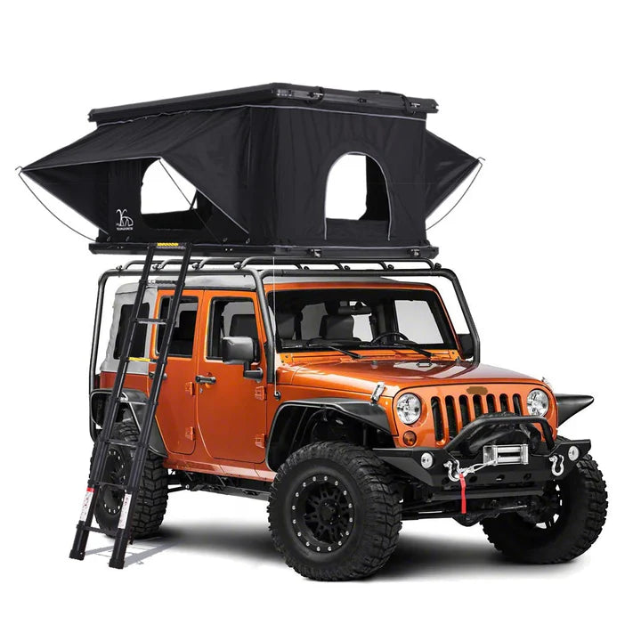 YOUNGHUNTER Rectangle Hard Shell Rooftop Tent with Aluminum Ladder (2-3 Person)
