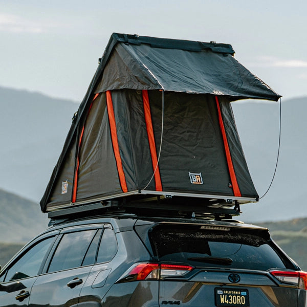 BADASS TENTS PACKOUT™ Soft top Rooftop Tent (45x78") - Black/Rhinotec Cover + Grey/Org Tent - 45x78"