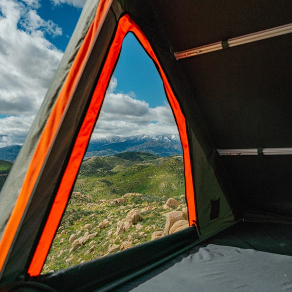 BADASS TENTS PACKOUT™ Soft top Rooftop Tent (45x78") - Black/Rhinotec Cover + Grey/Org Tent - 45x78"