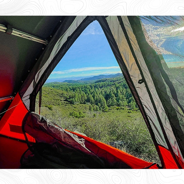 BADASS TENTS PACKOUT™ Soft top Rooftop Tent (45x78") - Black/Rhinotec Cover + Grey/Org Tent - 45x78"